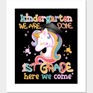 Kindergarten Graduation Magical Unicorn Gift Posters and Art